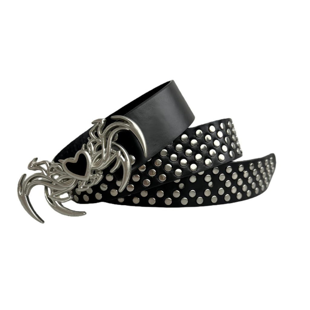 Y2K Gothic Punk Black Belt Love