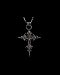 Gothic Cross Skull Pendant Necklace