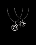Sun Spiral Necklace Both