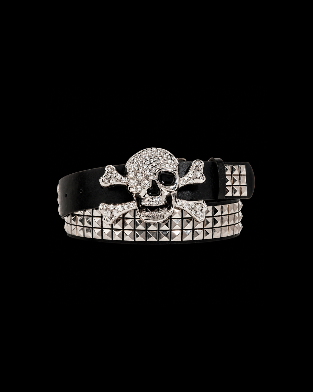 Skull Punk Pin Belt