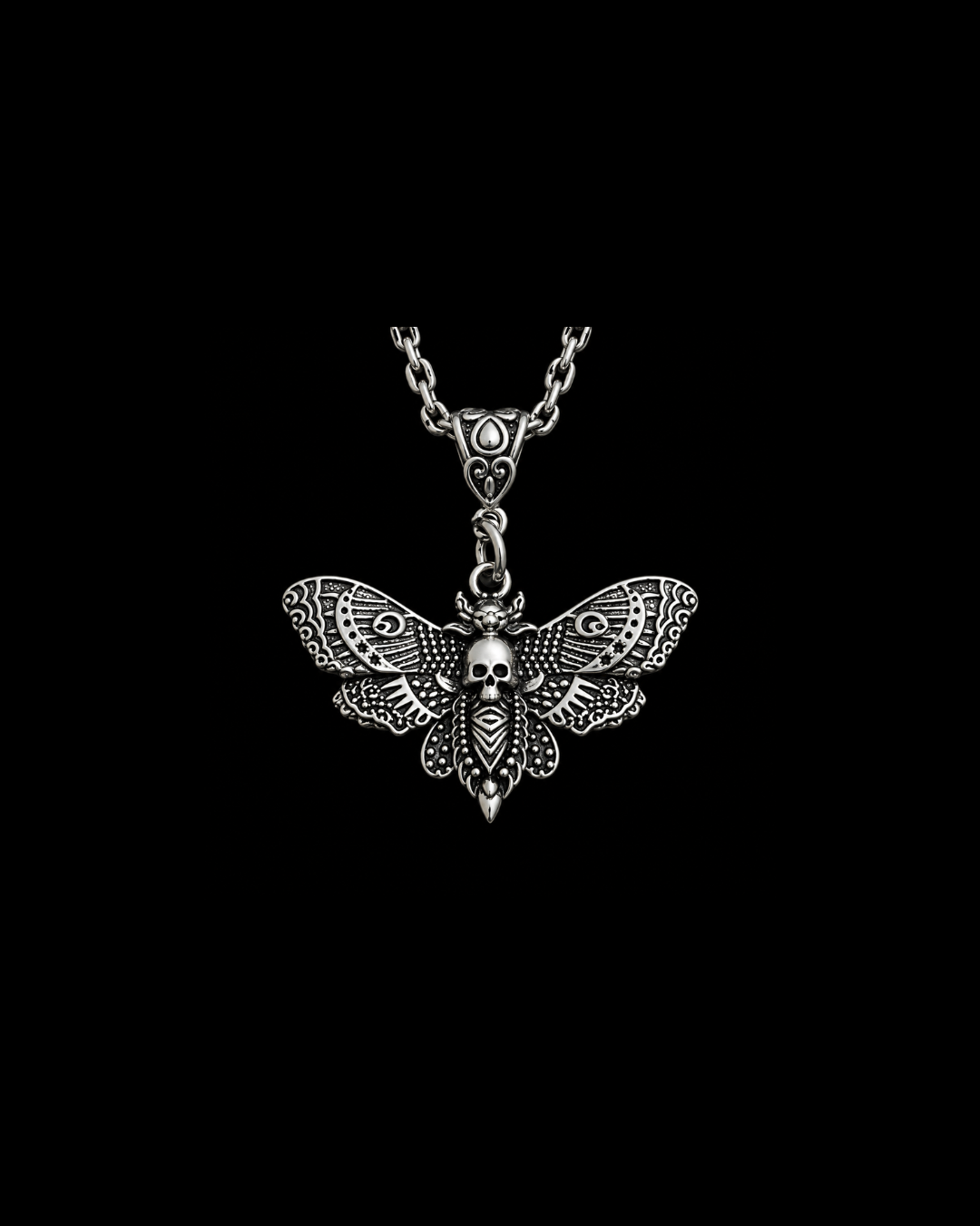 Death Moth Skull Necklace