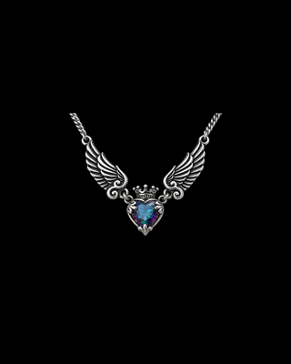 Mystic Heart Wing Necklace