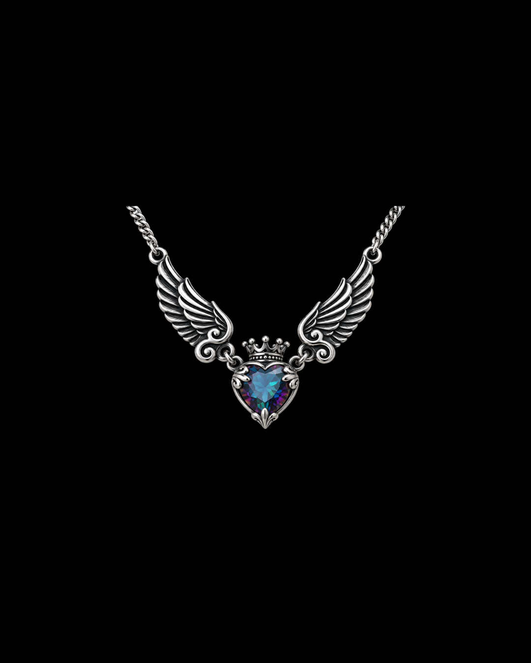Mystic Heart Wing Necklace