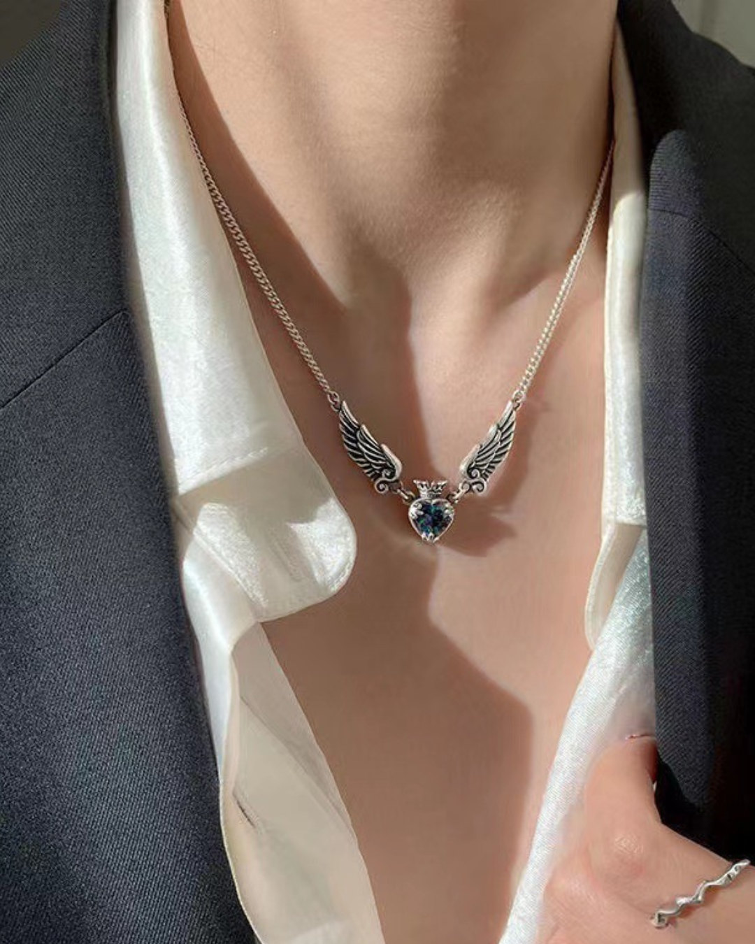 Mystic Heart Wing Necklace