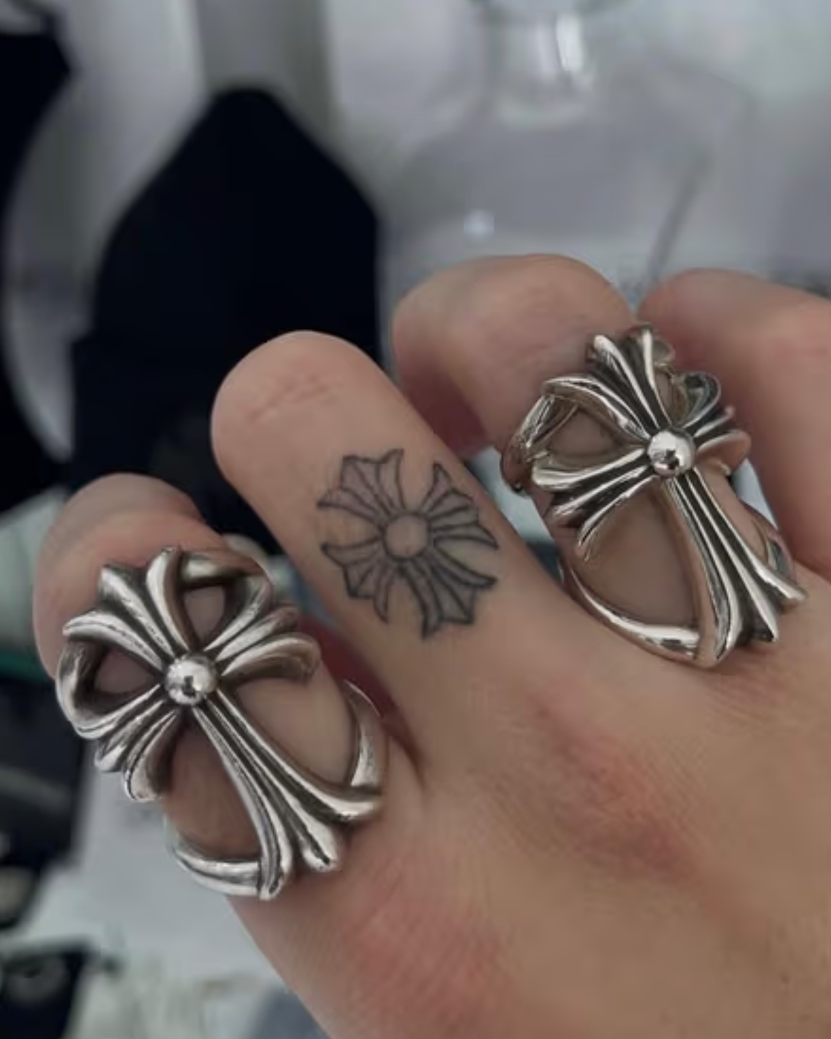 Heavy Cross Fashion Ring