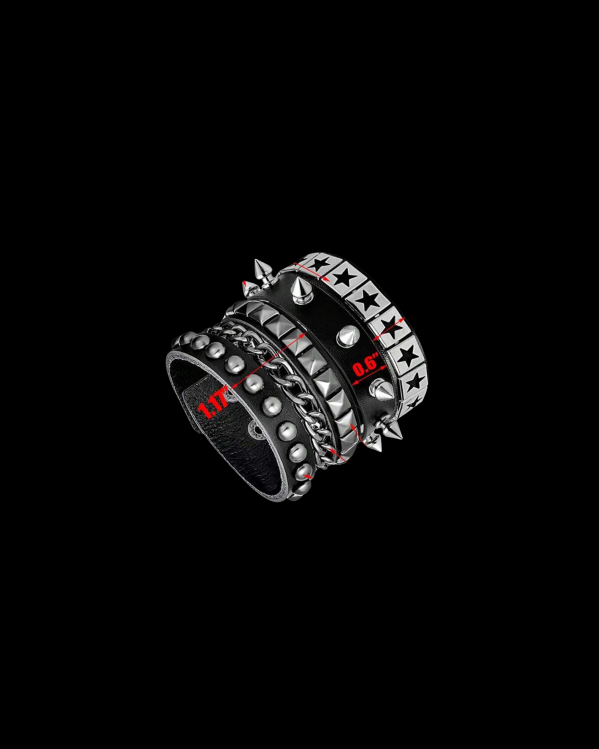 Punk Rock Star Bracelet Set