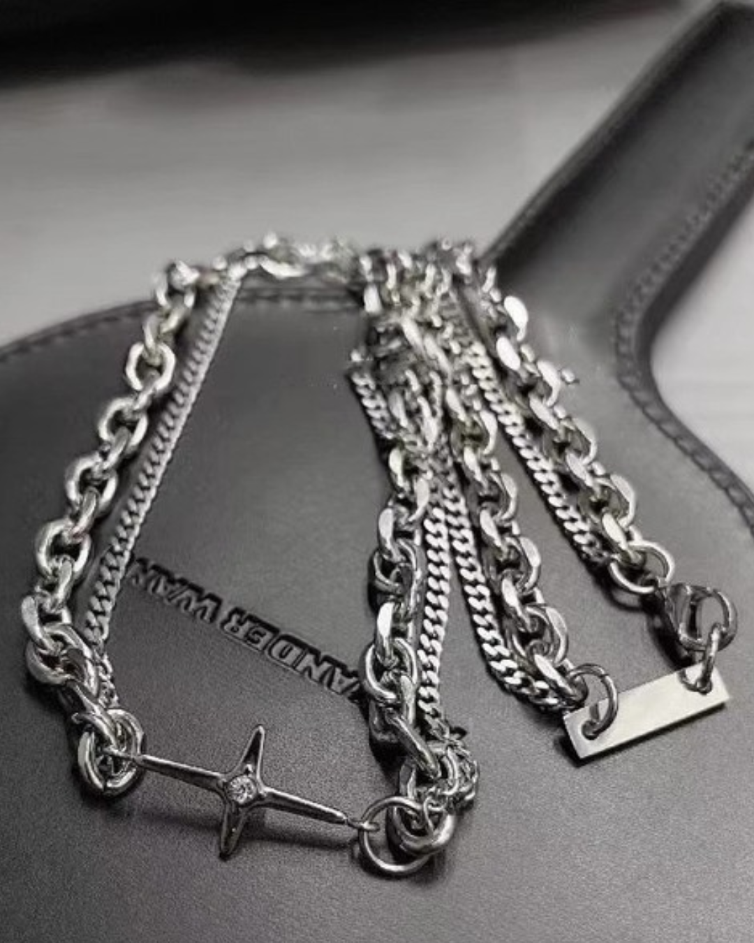 Y2K Silver Star Necklace