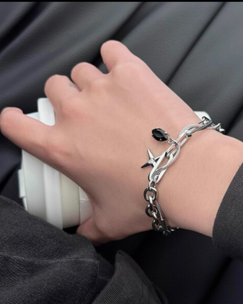 Y2K Stone Star 2-Layer Bracelet