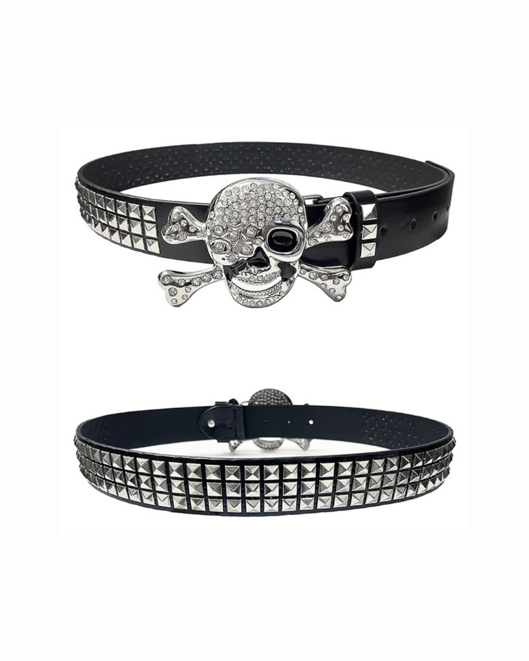 Skull Punk Pin Belt