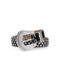 Y2K Punk Rhinestone Leather Belt