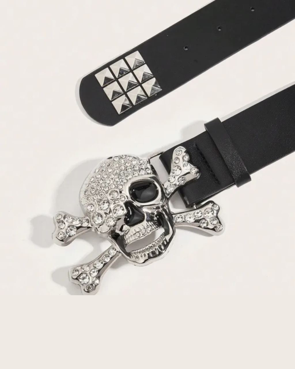 Skull Punk Pin Belt