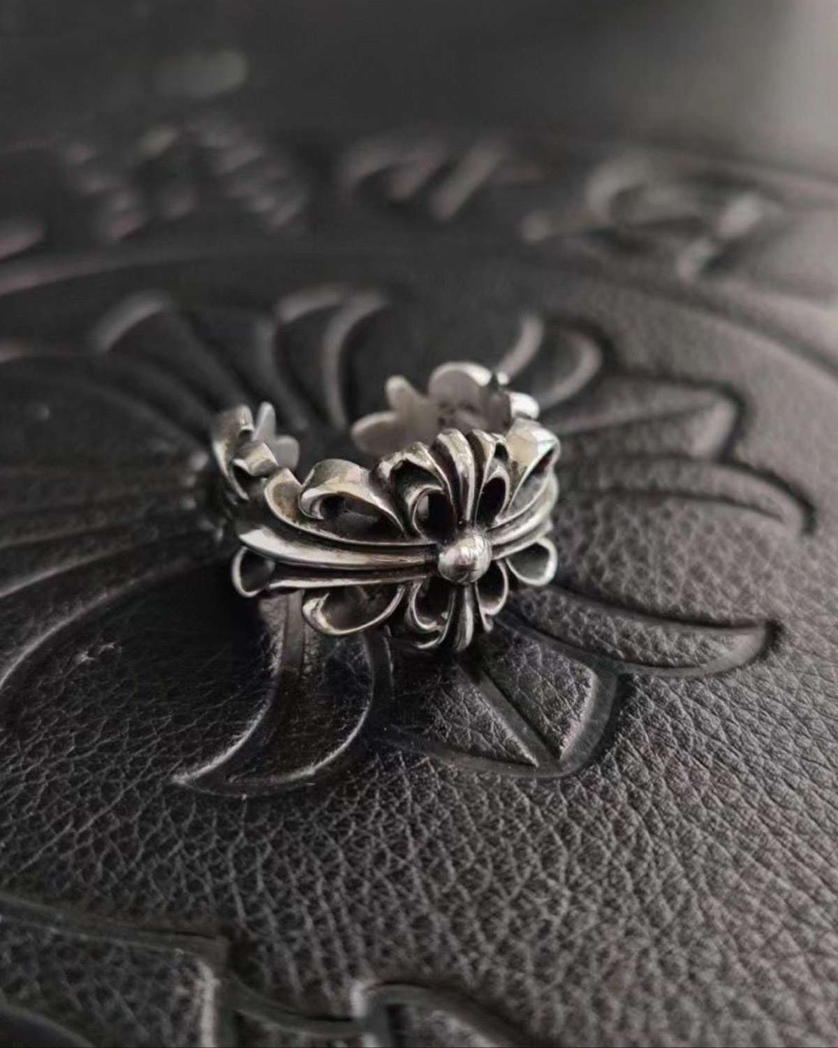 Chrome Heart Cross Ring