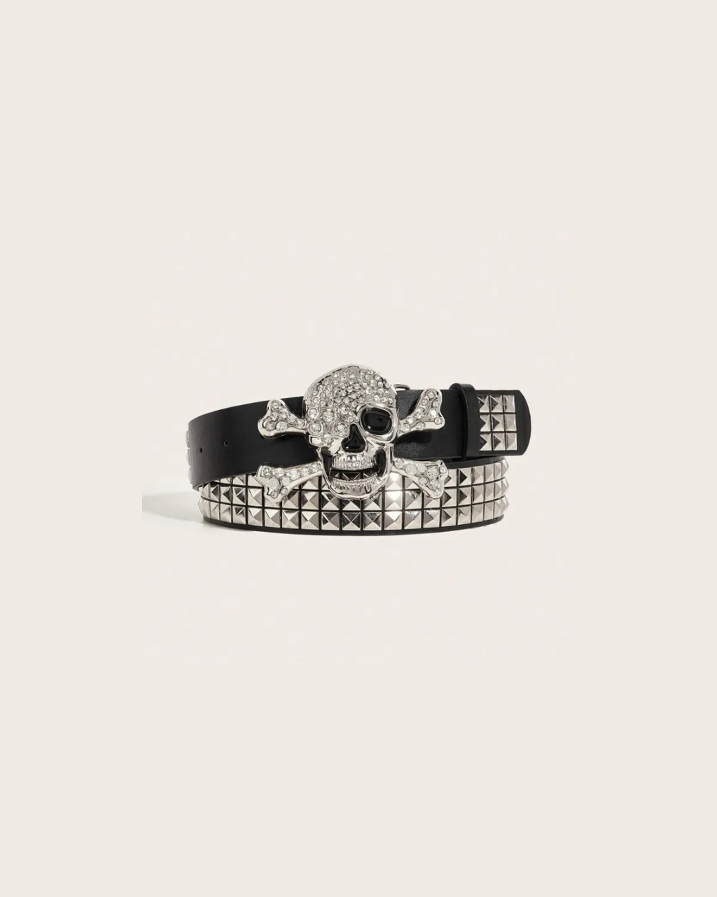 Skull Punk Pin Belt