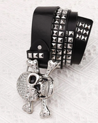 Skull Punk Pin Belt