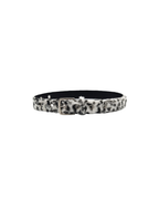 Faux Leopard Belt White