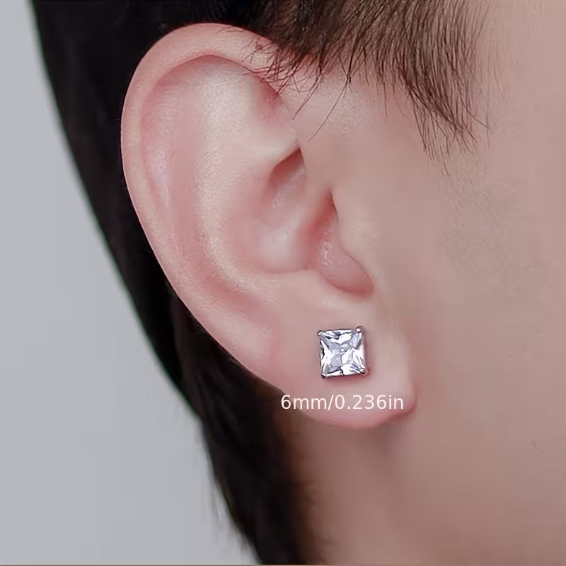 Silver Plated Square Magnetic Clip Pair