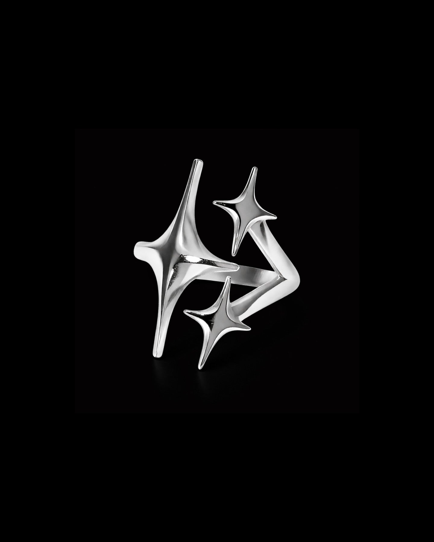 Y2K 3 Star Ring