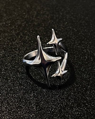 Y2K 3 Star Ring