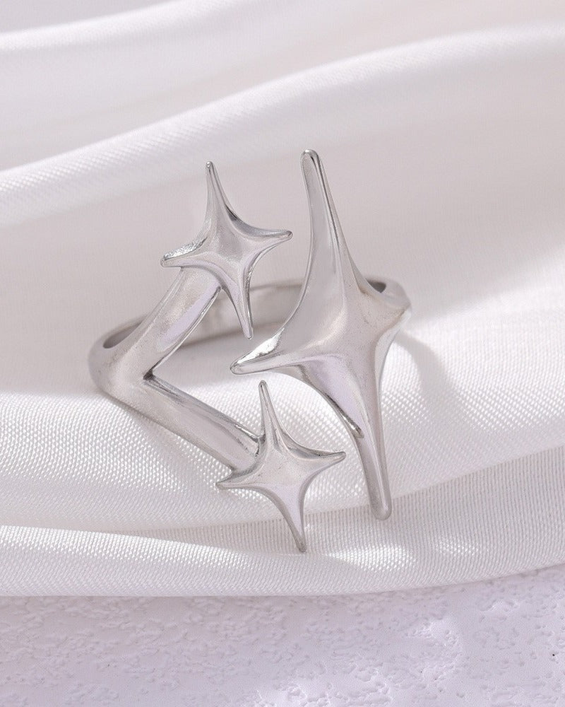 Y2K 3 Star Ring