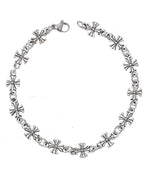 Silver Cross Chain Bracelet