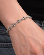 Silver Cross Chain Bracelet