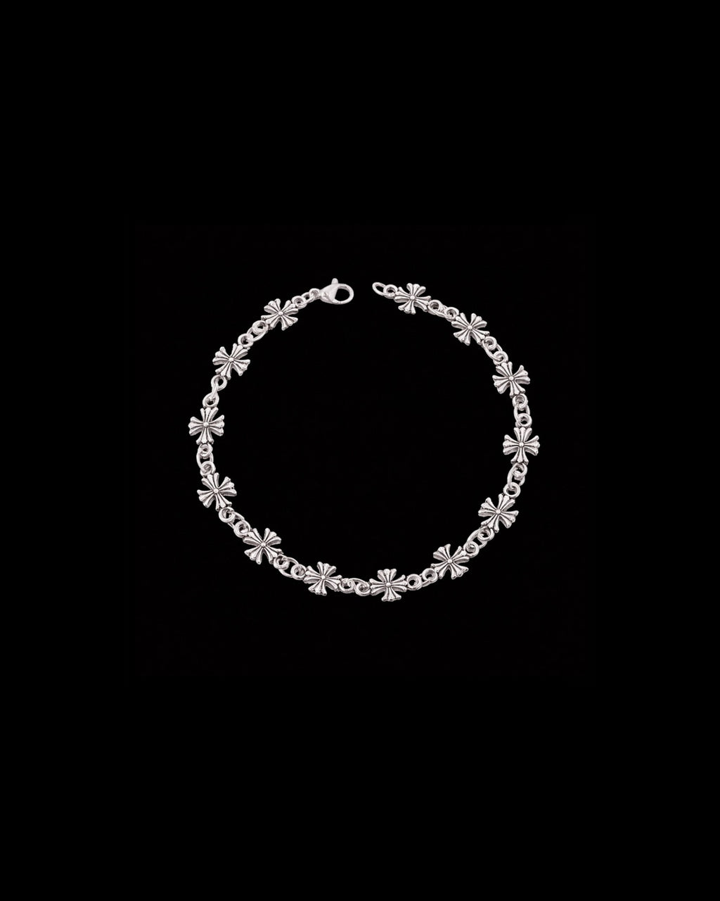 Silver Cross Chain Bracelet