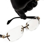 Chrome Heart Rimless Glasses Golden