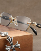 Chrome Heart Rimless Glasses Golden