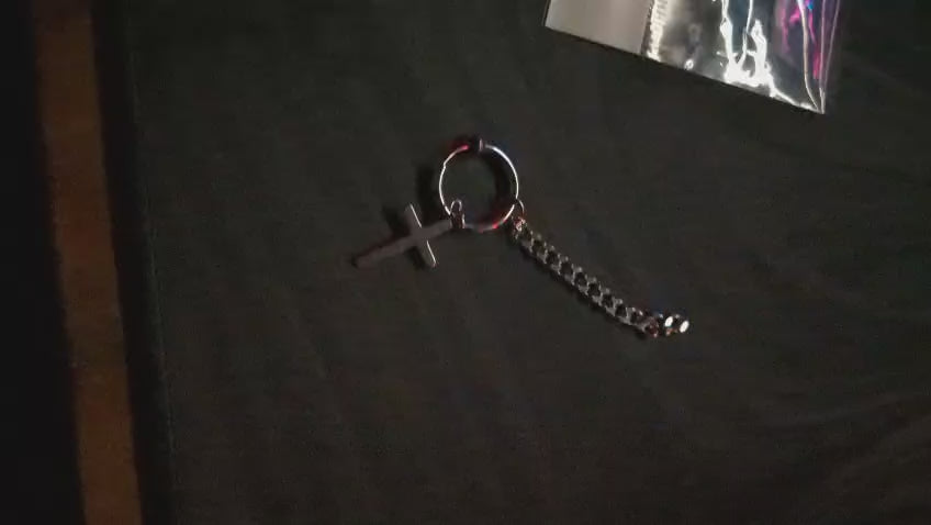 Cross Ear Clip Fake Earring